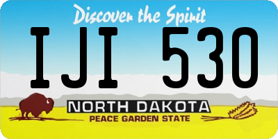 ND license plate IJI530