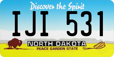 ND license plate IJI531
