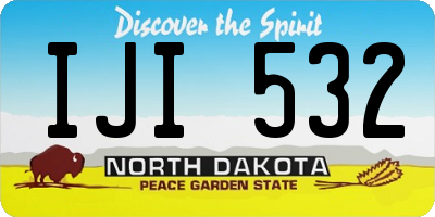 ND license plate IJI532
