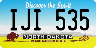 ND license plate IJI535