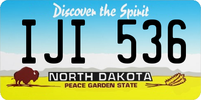 ND license plate IJI536