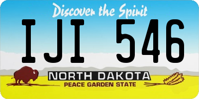 ND license plate IJI546