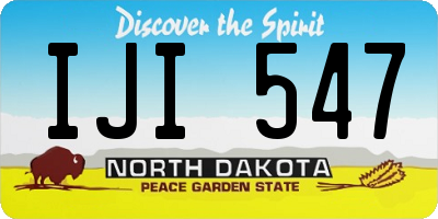 ND license plate IJI547