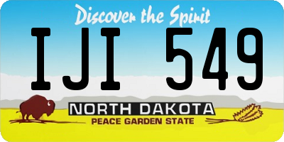 ND license plate IJI549