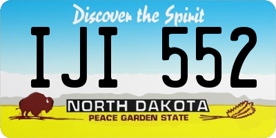 ND license plate IJI552