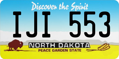 ND license plate IJI553