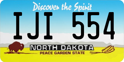 ND license plate IJI554