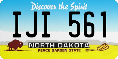 ND license plate IJI561