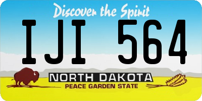 ND license plate IJI564