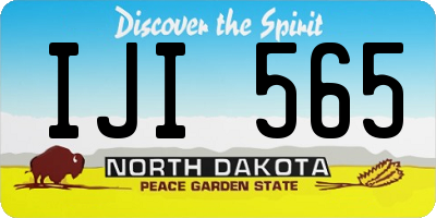 ND license plate IJI565
