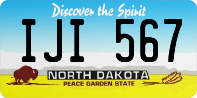 ND license plate IJI567