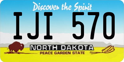 ND license plate IJI570