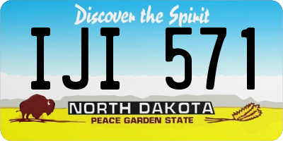 ND license plate IJI571