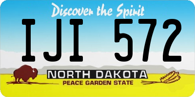 ND license plate IJI572