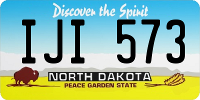 ND license plate IJI573