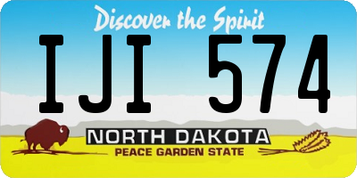 ND license plate IJI574