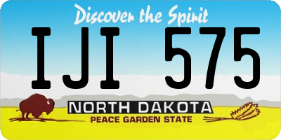ND license plate IJI575