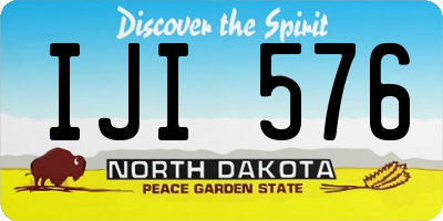 ND license plate IJI576