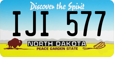ND license plate IJI577