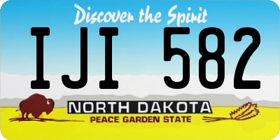 ND license plate IJI582
