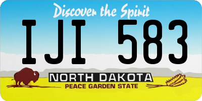 ND license plate IJI583