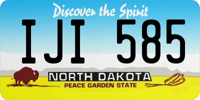 ND license plate IJI585