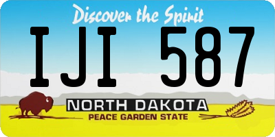 ND license plate IJI587