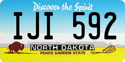 ND license plate IJI592