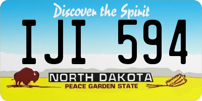 ND license plate IJI594
