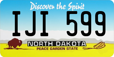 ND license plate IJI599