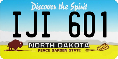 ND license plate IJI601