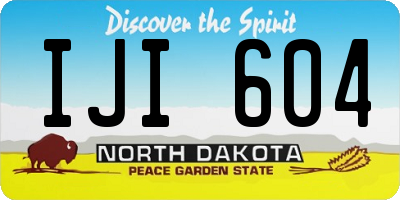 ND license plate IJI604