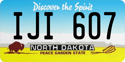 ND license plate IJI607
