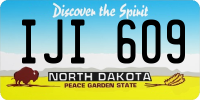 ND license plate IJI609