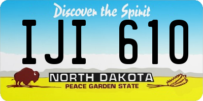 ND license plate IJI610