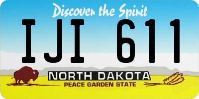 ND license plate IJI611