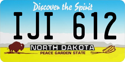 ND license plate IJI612
