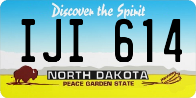 ND license plate IJI614