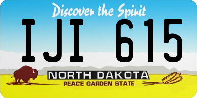 ND license plate IJI615