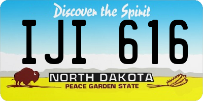 ND license plate IJI616
