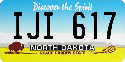 ND license plate IJI617