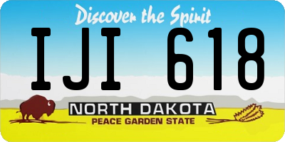 ND license plate IJI618