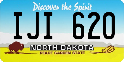 ND license plate IJI620
