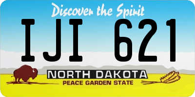 ND license plate IJI621