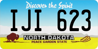 ND license plate IJI623