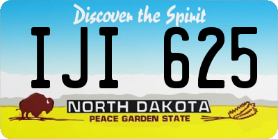 ND license plate IJI625