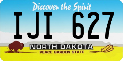 ND license plate IJI627