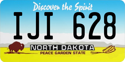 ND license plate IJI628