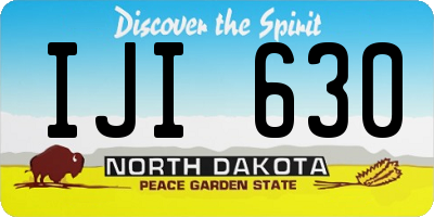 ND license plate IJI630