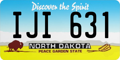 ND license plate IJI631